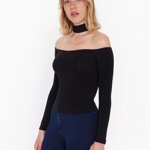 American Apparel off shoulder choker top